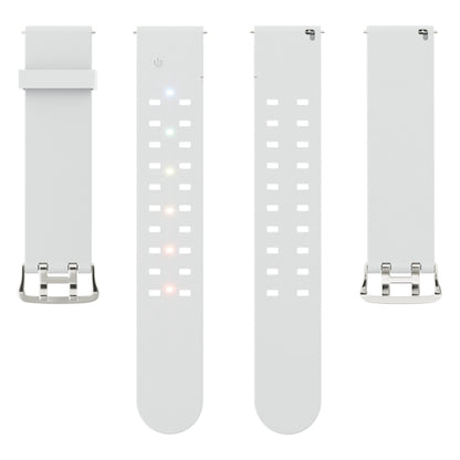 For Apple Watch Series 6 44mm Luminous Colorful Light Silicone Watch Band(Light Grey) by buy2fix