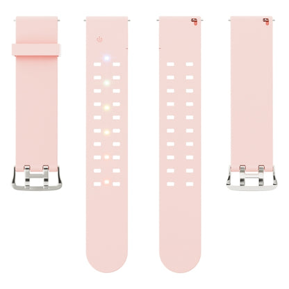 For Apple Watch Series 5 40mm Luminous Colorful Light Silicone Watch Band(Pink) by buy2fix