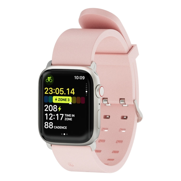 For Apple Watch Series 5 40mm Luminous Colorful Light Silicone Watch Band(Pink) by buy2fix