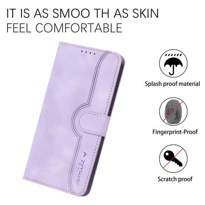 For Tecno Spark Go 2024 Heart Pattern Skin Feel Leather Phone Case(Purple) by buy2fix