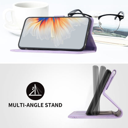 For Tecno Spark Go 2024 Heart Pattern Skin Feel Leather Phone Case(Purple) by buy2fix