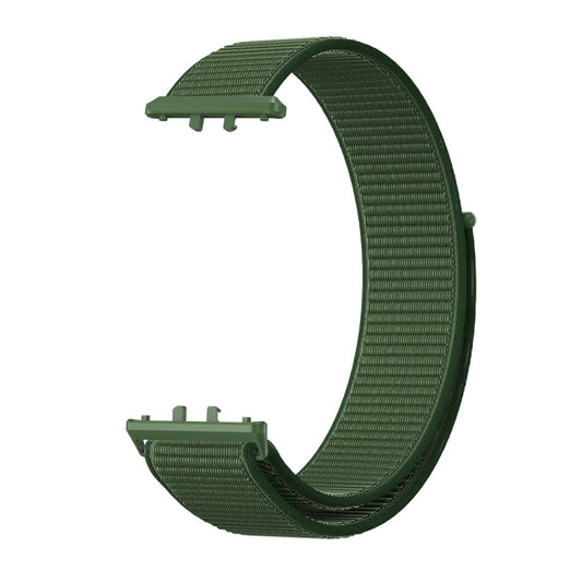 For Samsung Galaxy Fit 3 Woven Nylon Loop Watch Band(Army Green) by buy2fix
