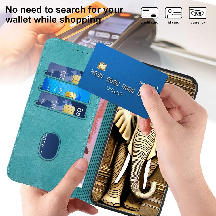 For Tecno Spark Go 2024 Elephant Head Embossed Phone Leather Case with Lanyard(Light Blue) by buy2fix