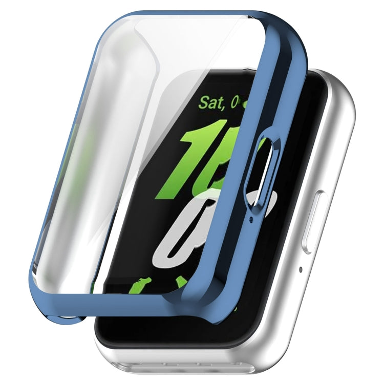 For Samsung Galaxy Fit 3 Full Coverage TPU Electroplated Watch Protective Case(Blue) - Watch Cases by buy2fix | Online Shopping UK | buy2fix