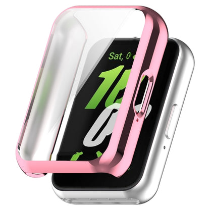 For Samsung Galaxy Fit 3 Full Coverage TPU Electroplated Watch Protective Case(Pink) - Watch Cases by buy2fix | Online Shopping UK | buy2fix