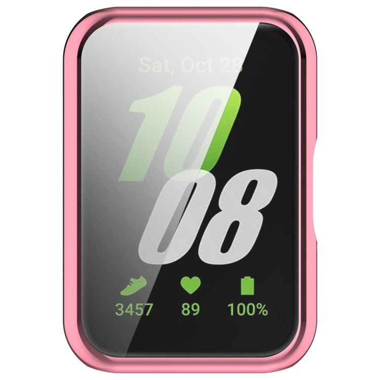 For Samsung Galaxy Fit 3 Full Coverage TPU Electroplated Watch Protective Case(Pink) - Watch Cases by buy2fix | Online Shopping UK | buy2fix