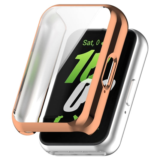 For Samsung Galaxy Fit 3 Full Coverage TPU Electroplated Watch Protective Case(Rose Gold) - Watch Cases by buy2fix | Online Shopping UK | buy2fix