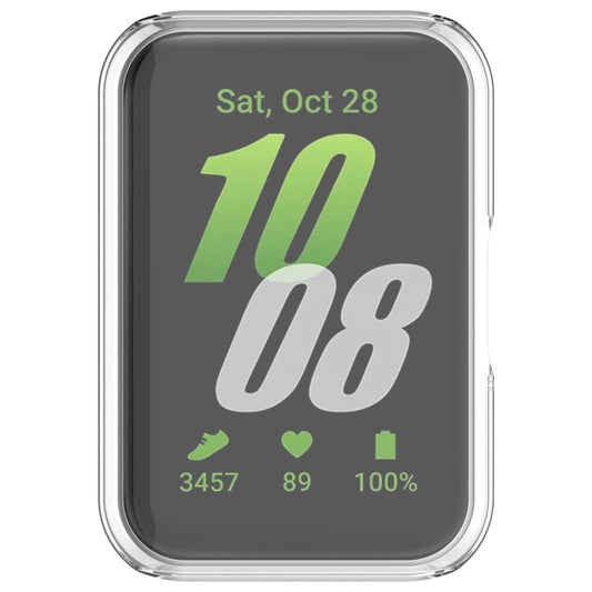 For Samsung Galaxy Fit 3 Full Coverage TPU Electroplated Watch Protective Case(Transparent White) by buy2fix