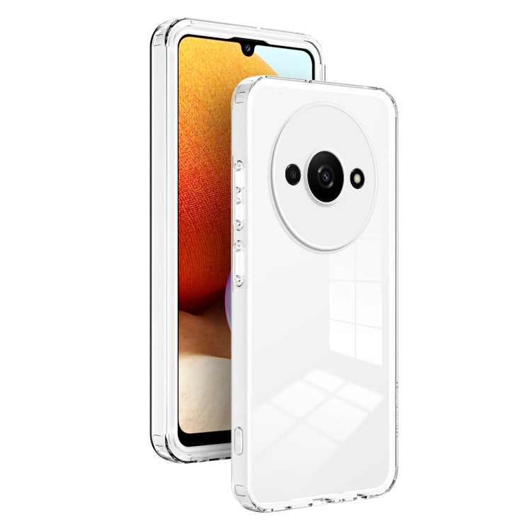 For Xiaomi Redmi A3 3 in 1 Clear TPU Color PC Frame Phone Case(White) - Xiaomi Cases by buy2fix | Online Shopping UK | buy2fix