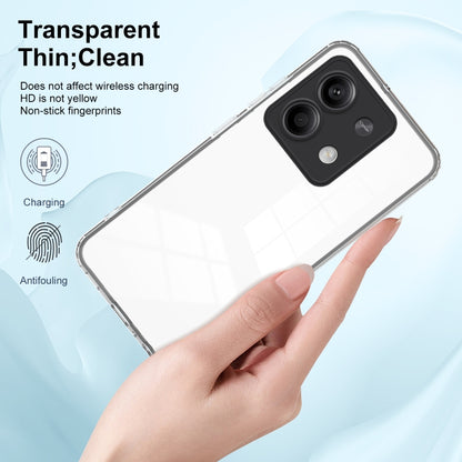 For Xiaomi Redmi Note 13 5G 3 in 1 Clear TPU Color PC Frame Phone Case(Black) - Note 13 Cases by buy2fix | Online Shopping UK | buy2fix