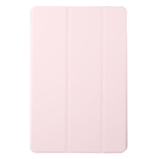 For Lenovo Tab M11/ Xiaoxin Pad 11 2024 Tri-fold Silicone Leather Tablet Case(Pink) by buy2fix