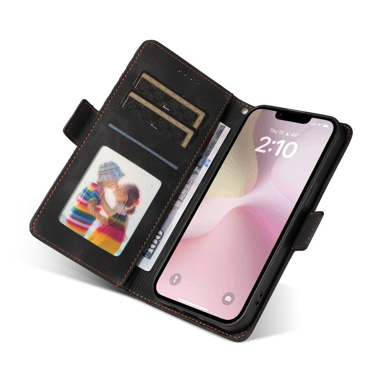 For iPhone SE 2024 Embossed Rhombus Starry Leather Phone Case(Black) by buy2fix