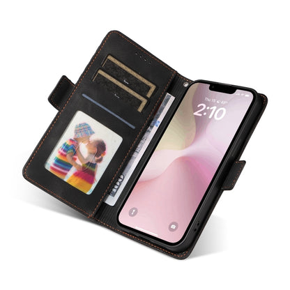 For iPhone SE 2024 Embossed Rhombus Starry Leather Phone Case(Black) by buy2fix