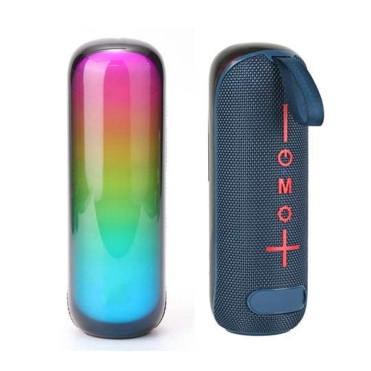T&G TG-384 Mini Portable Bluetooth Speaker Support TF / U-disk / RGB Light(Blue)