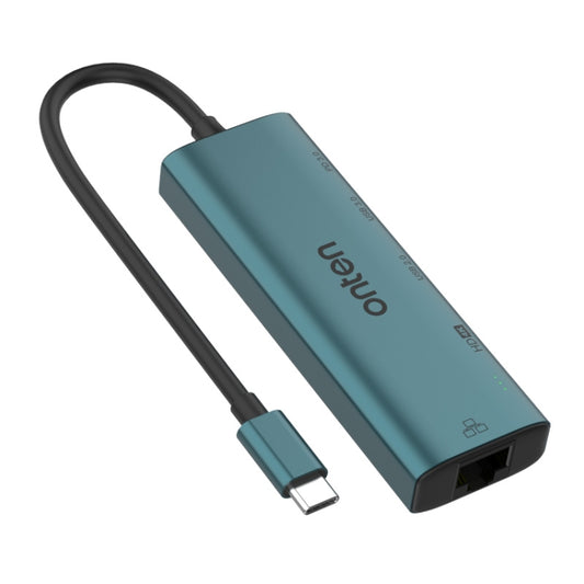 Onten UC125 5 in 1 USB-C / Type-C to HDMI+USB3.0+PD3.0 Multi-function HUB with 100Mbps Network Card by Onten