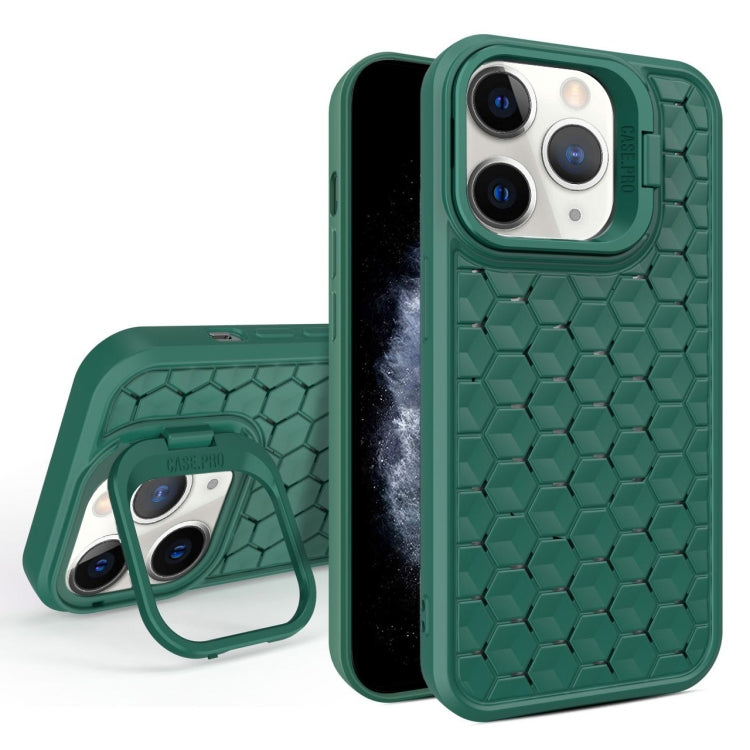 For iPhone 11 Pro Honeycomb Radiating Lens Holder Magsafe Phone Case(Green) - iPhone 11 Pro Cases by buy2fix | Online Shopping UK | buy2fix