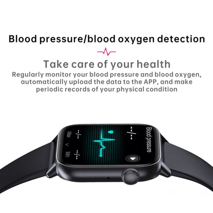 QS08 PRO 1.83 inch BT5.2 Smart Sport Watch, Support Sleep / Heart Rate / Blood Oxygen / Temperature / Blood Pressure Health Monitor(Black+Green) - Smart Watches by buy2fix | Online Shopping UK | buy2fix