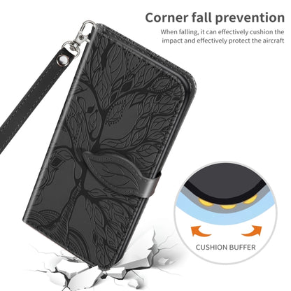 For Xiaomi Redmi Note 13 Pro 4G Life Tree Embossing Pattern Leather Phone Case(Black) - Note 13 Pro Cases by buy2fix | Online Shopping UK | buy2fix