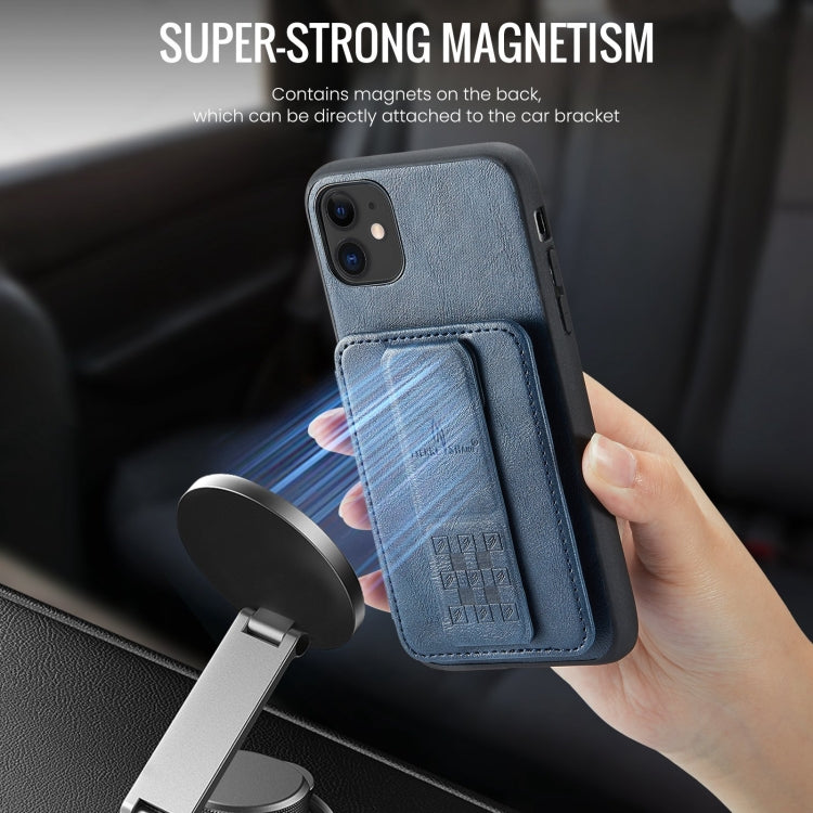 For iPhone 11 Pro Fierre Shann Oil Wax Cow Leather Card Holder Back Phone Case(Green) - iPhone 11 Pro Cases by FIERRE SHANN | Online Shopping UK | buy2fix