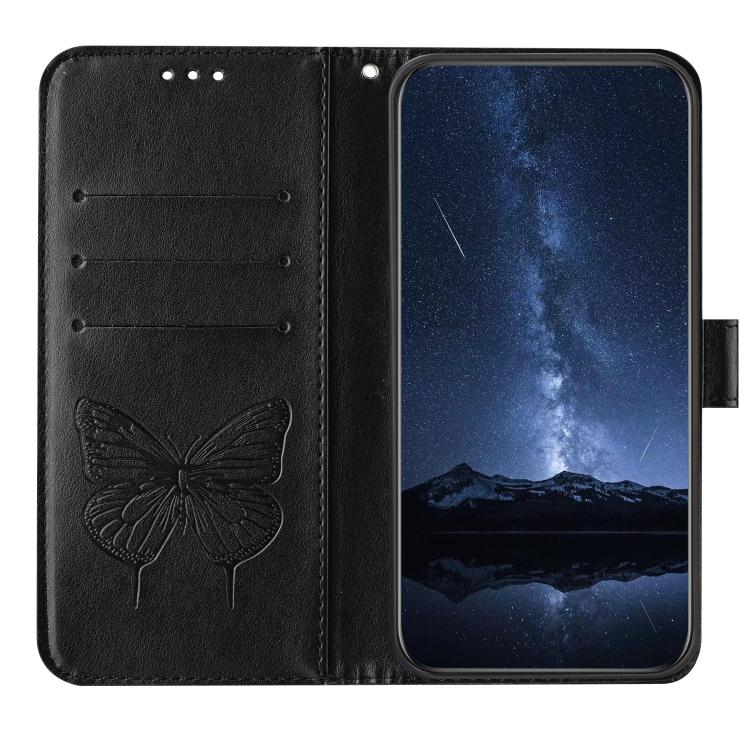 For Google Pixel 10 Pro XL Embossed Butterfly Leather Phone Case(Black) - Google Cases by buy2fix | Online Shopping UK | buy2fix
