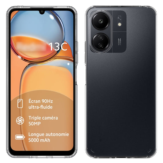 For Xiaomi Redmi 13C 4G Scratchproof Acrylic TPU Phone Case(Transparent) by buy2fix