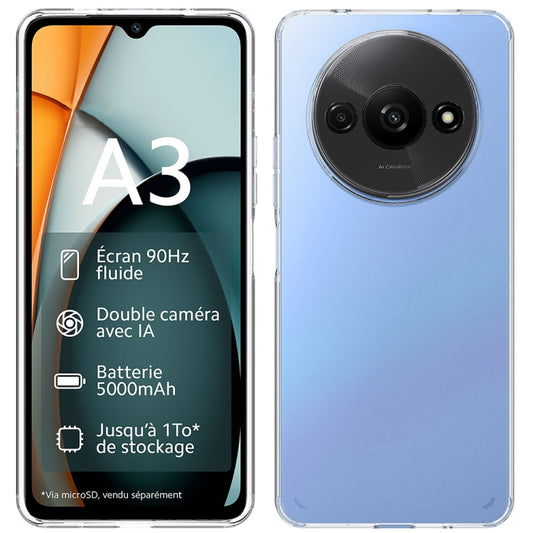 For Xiaomi Redmi A3 / Poco C61 Scratchproof Acrylic TPU Phone Case(Transparent) by buy2fix