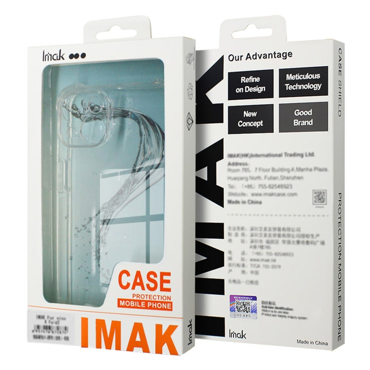 For OPPO Reno11 F 5G imak Shockproof Airbag TPU Phone Case(Transparent) - Reno11 F Cases by imak | Online Shopping UK | buy2fix