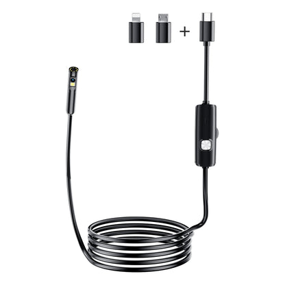 AN112 8mm Double Lenses HD Industry Endoscope Support Mobile Phone Direct Connection, Length:5m Soft Tube -  by buy2fix | Online Shopping UK | buy2fix