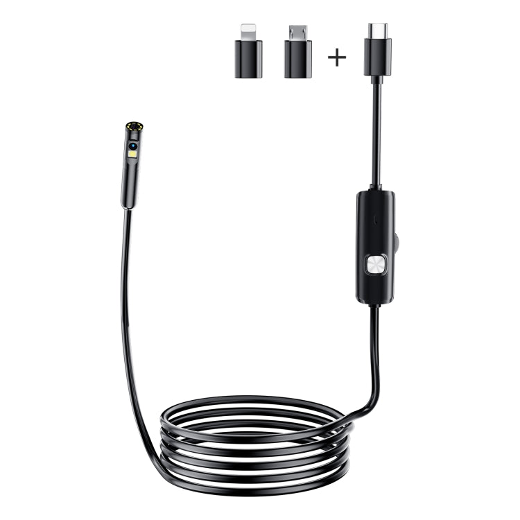 AN112 8mm Double Lenses HD Industry Endoscope Support Mobile Phone Direct Connection, Length:10m Soft Tube -  by buy2fix | Online Shopping UK | buy2fix