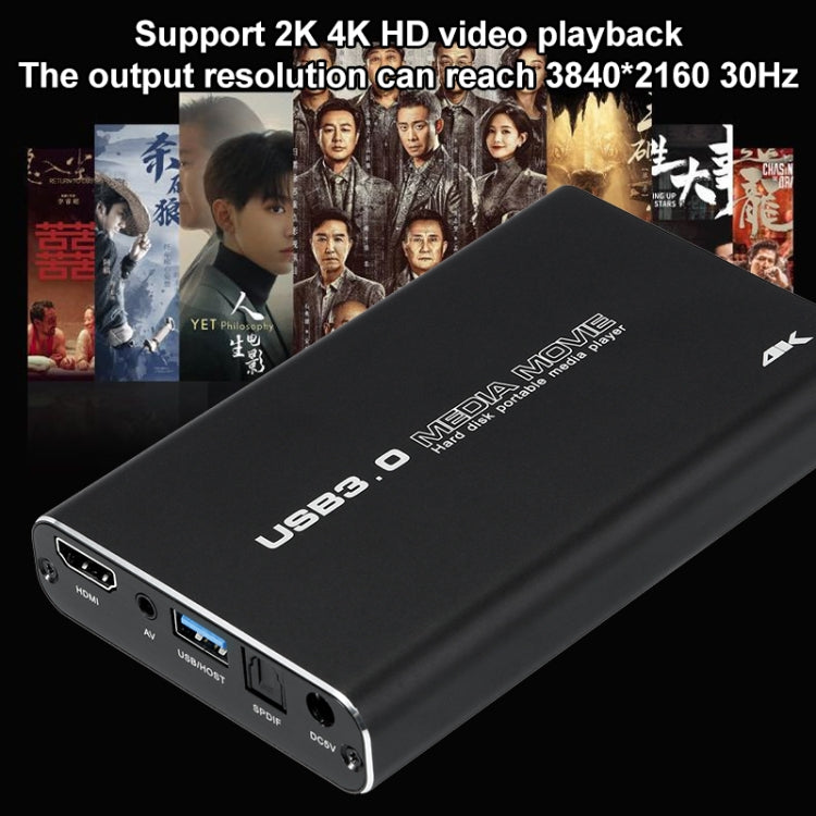 MP2506P 4K 30Hz HD Media Player, Support Auto Loop Play Videos & Photos & Music(UK Plug) - Multimedia Player by buy2fix | Online Shopping UK | buy2fix