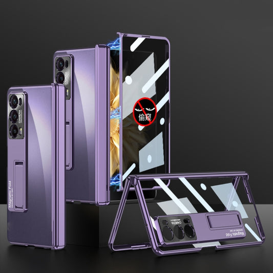 For Honor Magic V2 GKK Integrated Magnetic Folding Phantom Privacy Phone Case(Purple) - Honor Cases by GKK | Online Shopping UK | buy2fix