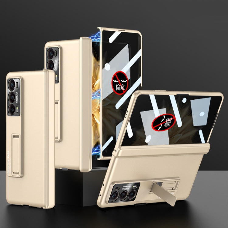 For Honor Magic V2 GKK Integrated Privacy Magnetic Folding Hinge All-inclusive Phone Case(Gold) - Honor Cases by GKK | Online Shopping UK | buy2fix