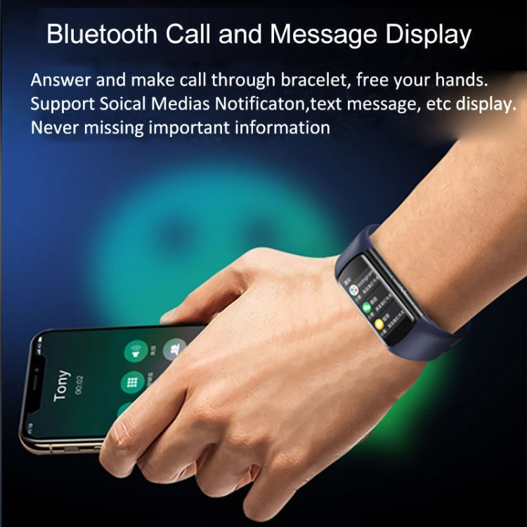 H8 1.47 inch Color Screen Smart Bracelet, Supports Bluetooth Call / Blood Oxygen Monitoring(Black) by buy2fix