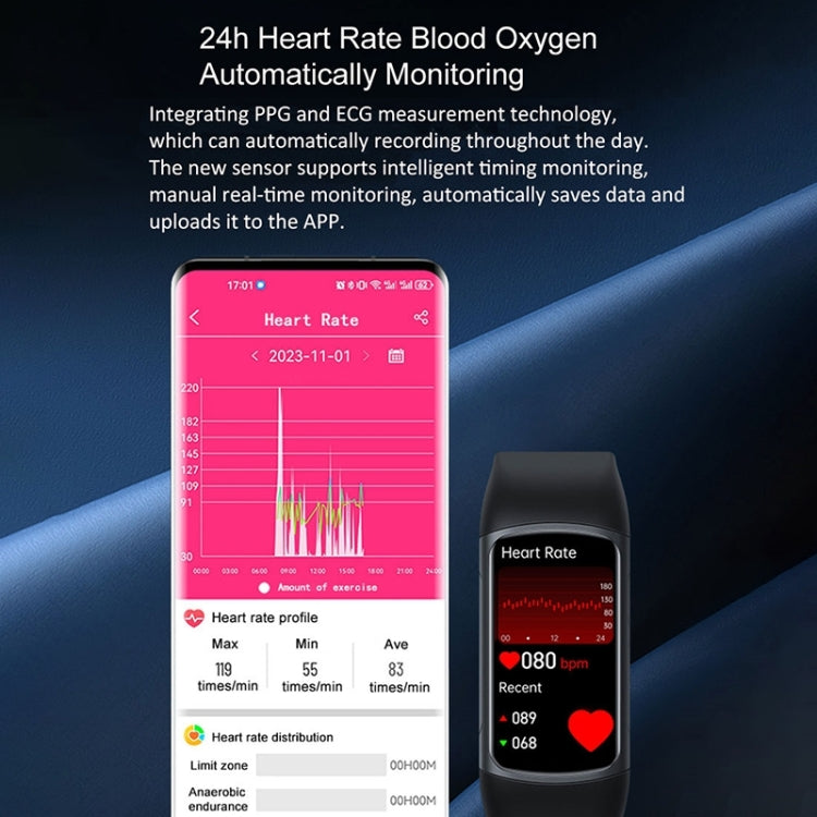 H8 1.47 inch Color Screen Smart Bracelet, Supports Bluetooth Call / Blood Oxygen Monitoring(Black) by buy2fix