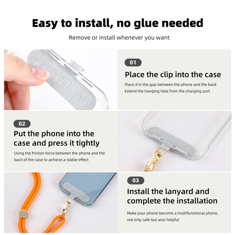 mutural Universal Mobile Phone Solid Color Lanyard(Orange) - Lanyards & Wrist Straps by Mutural | Online Shopping UK | buy2fix