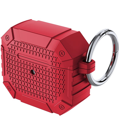 For AirPods 4 Wireless Earphones Shockproof Armor Protective Case(Red) by buy2fix