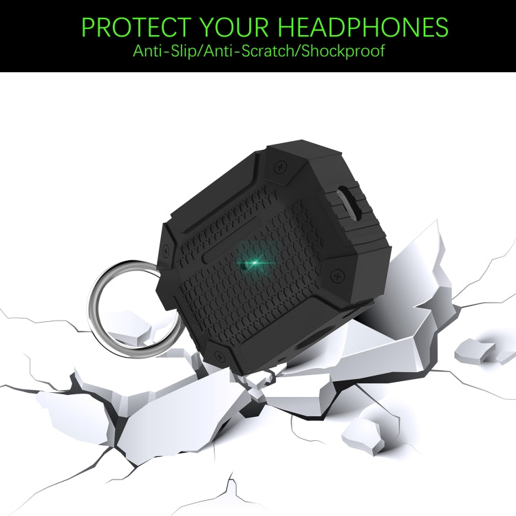 For AirPods Pro 2 Wireless Earphones Shockproof Armor Silicone Protective Case(Dark Green) - For AirPods Pro 2 by buy2fix | Online Shopping UK | buy2fix