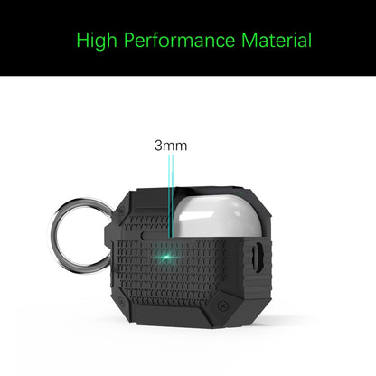 For AirPods 4 Wireless Earphones Shockproof Armor Protective Case(Grey) by buy2fix