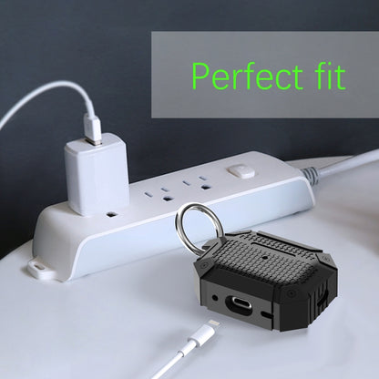 For AirPods 4 Wireless Earphones Shockproof Armor Protective Case(Red) by buy2fix