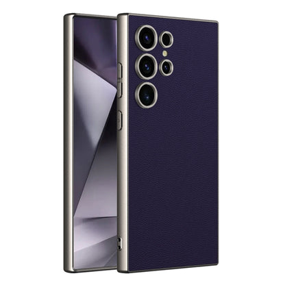 For Samsung Galaxy S24 Ultra 5G GKK Metal Paint Skin Feel Leather Full Coverage Phone Case(Purple) - Galaxy S24 Ultra 5G Cases by GKK | Online Shopping UK | buy2fix