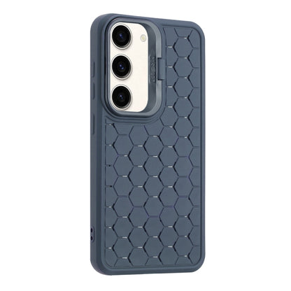 For Samsung Galaxy S23+ 5G Honeycomb Radiating Lens Holder Magsafe Phone Case(Blue) - Galaxy S23+ 5G Cases by buy2fix | Online Shopping UK | buy2fix