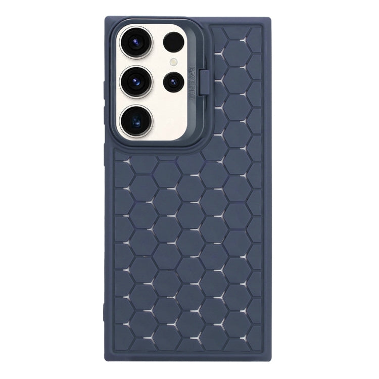 For Samsung Galaxy S23 Ultra 5G Honeycomb Radiating Lens Holder Magsafe Phone Case(Blue) - Galaxy S23 Ultra 5G Cases by buy2fix | Online Shopping UK | buy2fix