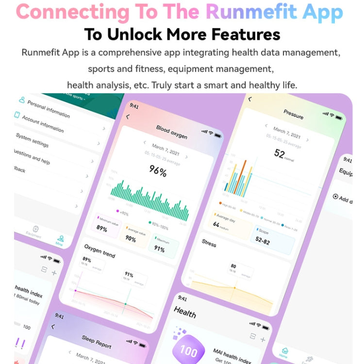 GTS6 1.69 inch Runmefit Pressure MET BT Call Smart Watch, Heart Rate / Blood Pressure / Body Temperature(Black) by buy2fix
