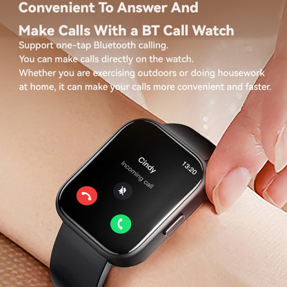 GTS6 1.69 inch Runmefit Pressure MET BT Call Smart Watch, Heart Rate / Blood Pressure / Body Temperature(Black) by buy2fix