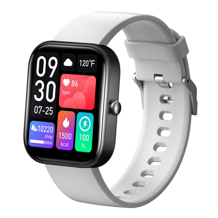 GTS5 2.0 inch Fitness Health Smart Watch, BT Call / Heart Rate / Blood Pressure / MET / Blood Glucose(Light Grey) by buy2fix