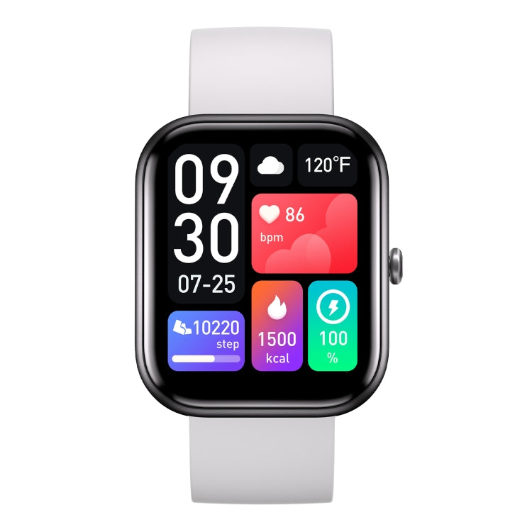 GTS5 2.0 inch Fitness Health Smart Watch, BT Call / Heart Rate / Blood Pressure / MET / Blood Glucose(Light Grey) by buy2fix