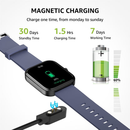 GTS5 2.0 inch Fitness Health Smart Watch, BT Call / Heart Rate / Blood Pressure / MET / Blood Glucose(Blue) by buy2fix