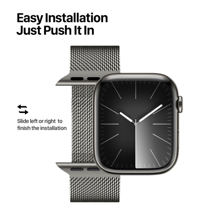 For Apple Watch Series 8 41mm DUX DUCIS Milanese Pro Series Stainless Steel Watch Band(Graphite) - Watch Bands by DUX DUCIS | Online Shopping UK | buy2fix