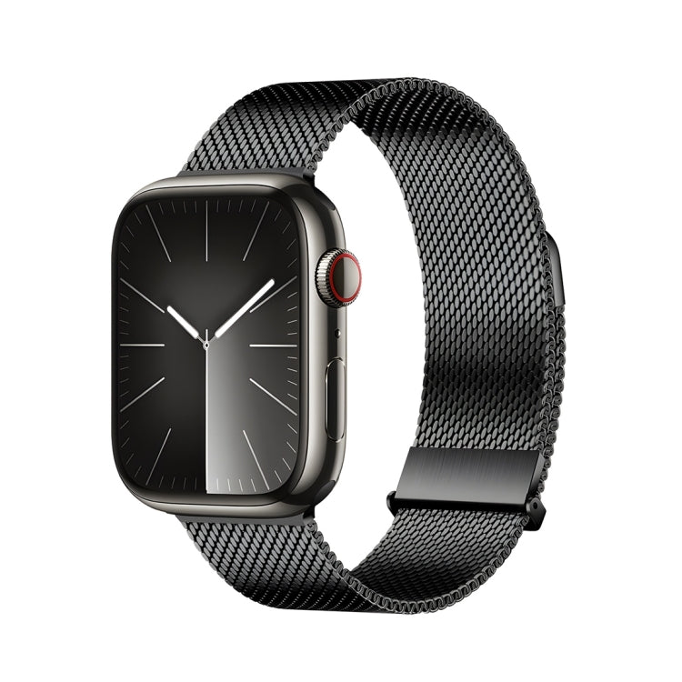 For Apple Watch SE 2022 40mm DUX DUCIS Milanese Pro Series Stainless Steel Watch Band(Black) - Watch Bands by DUX DUCIS | Online Shopping UK | buy2fix