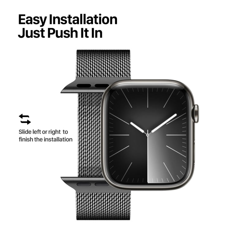 For Apple Watch SE 44mm DUX DUCIS Milanese Pro Series Stainless Steel Watch Band(Black) - Watch Bands by DUX DUCIS | Online Shopping UK | buy2fix